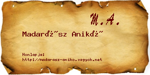 Madarász Anikó névjegykártya